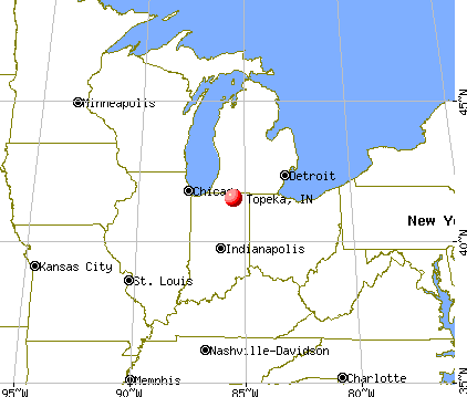 Topeka, Indiana map