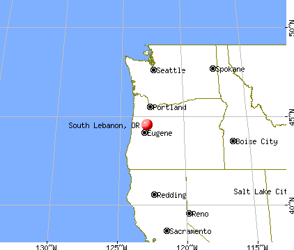 South Lebanon, Oregon map