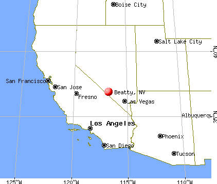 Beatty, Nevada map