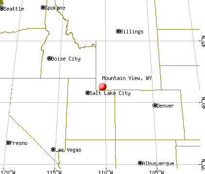 Mountain View, Wyoming map