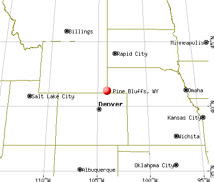 Pine Bluffs, Wyoming map
