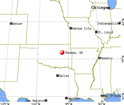 Mounds, Oklahoma map