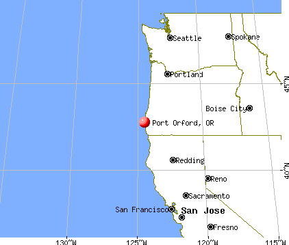 Port Orford, Oregon map