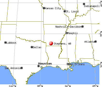 Stephens, Arkansas map