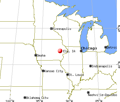 Ely, Iowa map