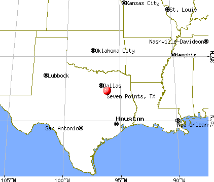 Seven Points, Texas map