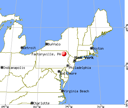 Factoryville, Pennsylvania map