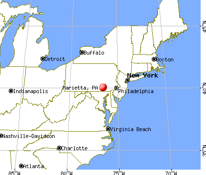 Marietta, Pennsylvania map