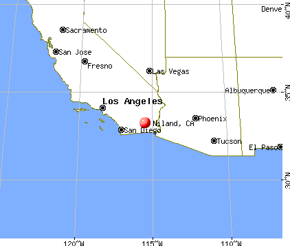 Niland, California map