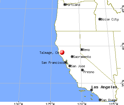 Talmage, California map