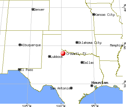 Crowell, Texas map