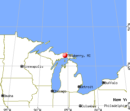 Newberry, Michigan map