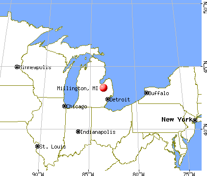 Millington, Michigan map