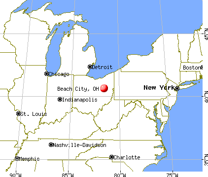 Beach City, Ohio map