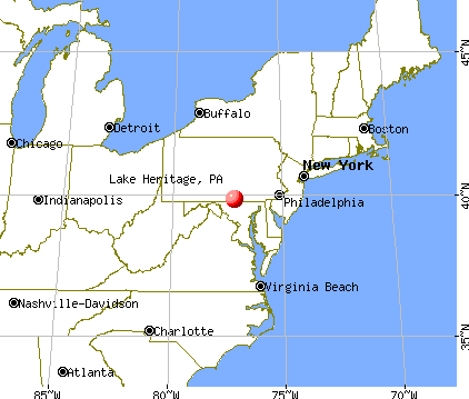 Lake Heritage, Pennsylvania map