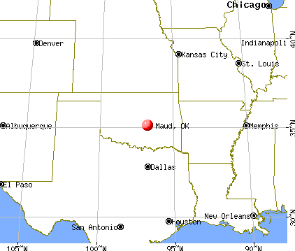 Maud, Oklahoma map