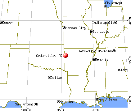 Cedarville, Arkansas map