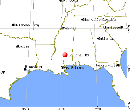 Collins, Mississippi map