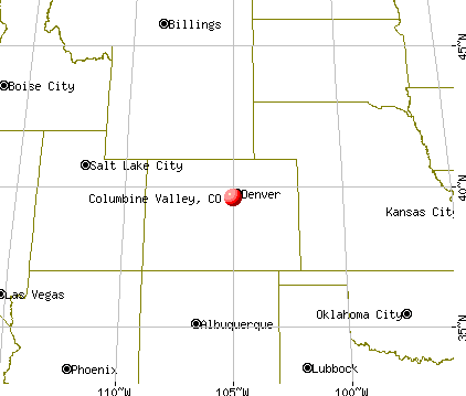 Columbine Valley, Colorado map
