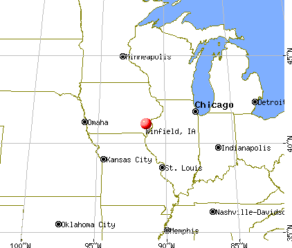 Winfield, Iowa map