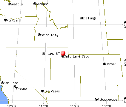 Uintah, Utah map