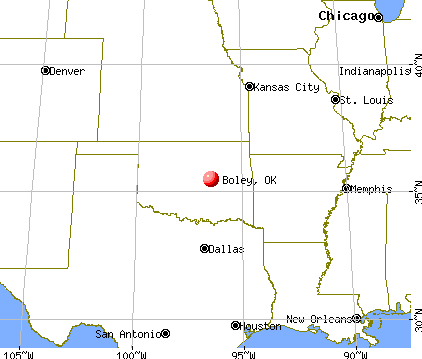 Boley, Oklahoma map