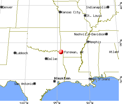Foreman, Arkansas map