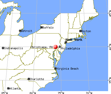 Christiana, Pennsylvania map