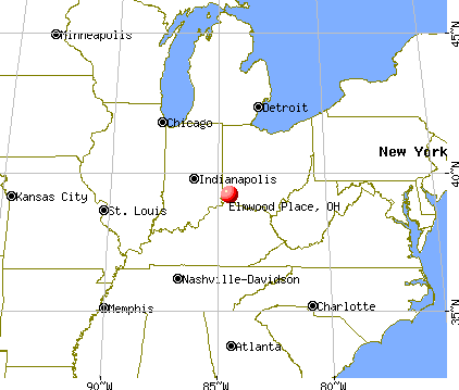 Elmwood Place, Ohio map