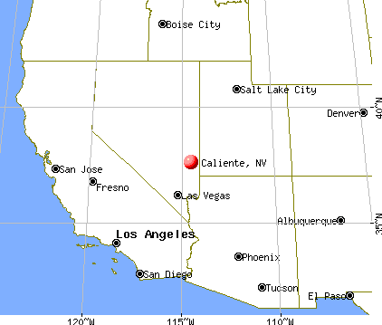 Caliente, Nevada map