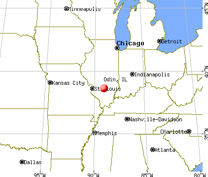 Odin, Illinois map