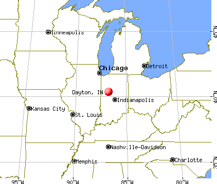 Dayton, Indiana map