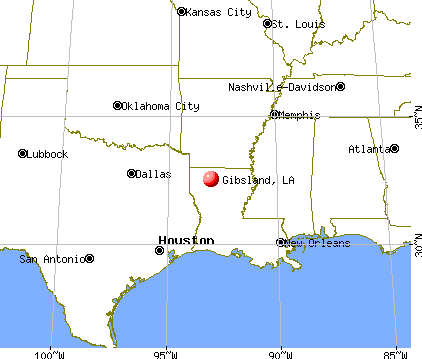 Gibsland, Louisiana map