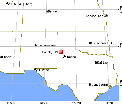 Earth, Texas map