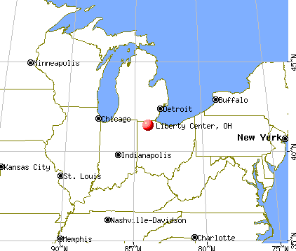 Liberty Center, Ohio map