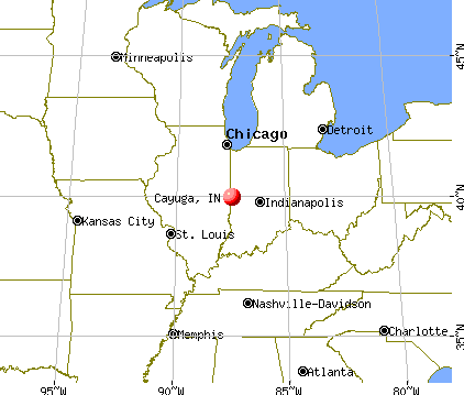 Cayuga, Indiana map