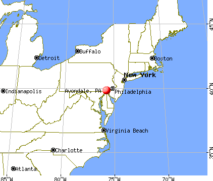Avondale, Pennsylvania map