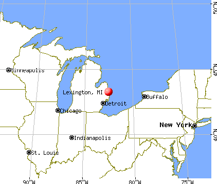 Lexington, Michigan map