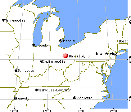 Danville, Ohio map