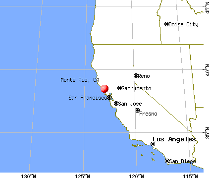 Monte Rio, California map