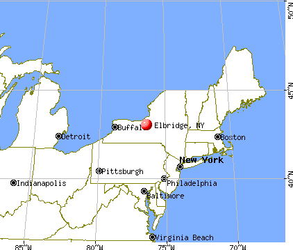 Elbridge, New York map