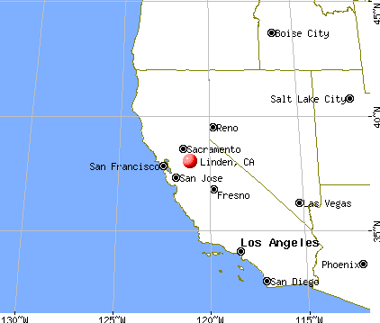 Linden, California map