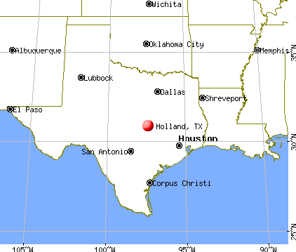 Holland, Texas map