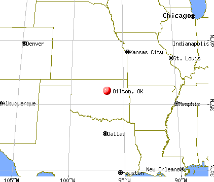 Oilton, Oklahoma map