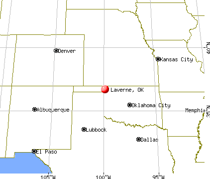 Laverne, Oklahoma map