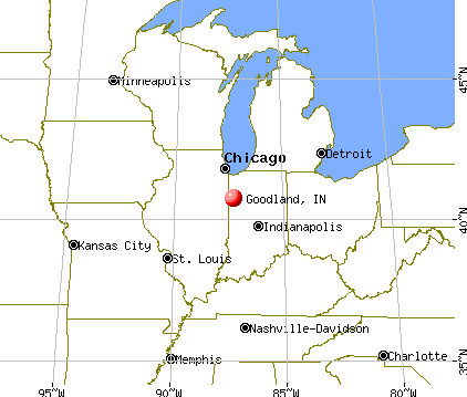 Goodland, Indiana map