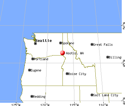 Asotin, Washington map