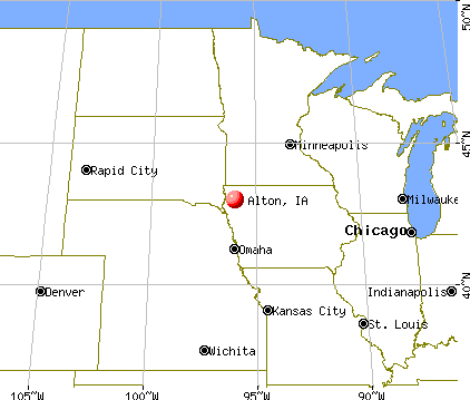 Alton, Iowa map