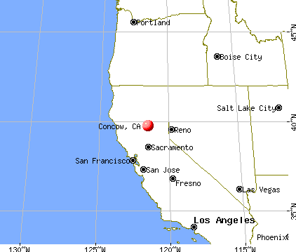 Concow, California map