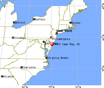 West Cape May, New Jersey map